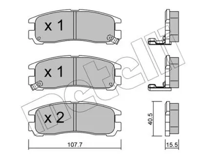 Комплект тормозных колодок Metelli 22-0398-0