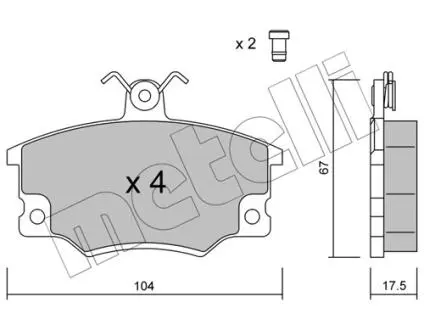Комплект тормозных колодок Metelli 22-0030-1