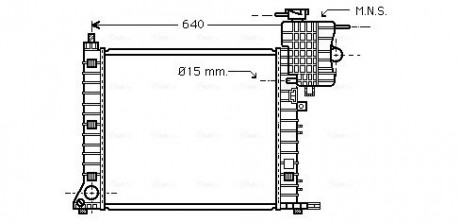 Радиатор охлаждения MERCEDES VITO I W638 (96-) (выр-во AVA) AVA COOLING MSA2264 (фото 1)