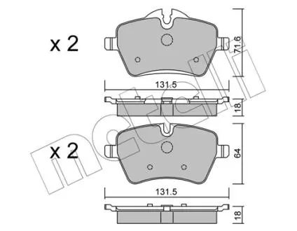 Комплект тормозных колодок Metelli 22-0768-0