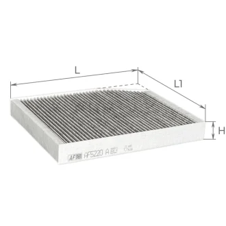 Фильтр салона (с акт углем) FORD Tourneo Custom 2012, Transit 2014, Transit Cust ALPHA FILTER AF5220a