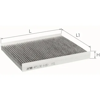 Фильтр салона (с акт углем) HYUNDAI Santa Fe II Альфа ALPHA FILTER AF5130a