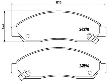 Тормозные колодки дисковые BREMBO P34 005 (фото 1)