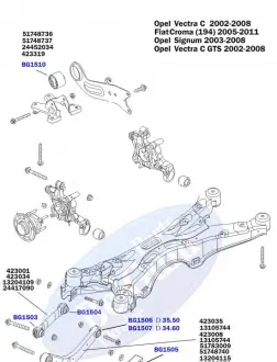 Сайлентблок рычага задней подвески внутренний BELGUM PARTS BG1504