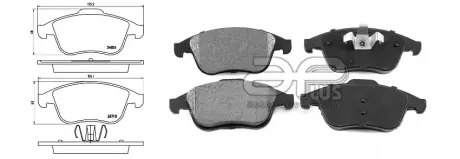 Колодка гальмівна, лев/правий, перед RENAULT SCENIC III (JZ0/1_) (02/09-) (71305BA APLUS 71305BAAP
