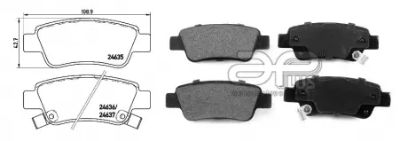 Колодка тормозная, лев/прав, задн HONDA CR-V IV (RM_) (01/12-) APPLU APLUS 71304BAAP