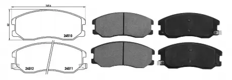 Колодка тормозная, лев/прав, перед CHEVROLET CAPTIVA (C100, C140) (06/06-) (7130 APLUS 71302BAAP