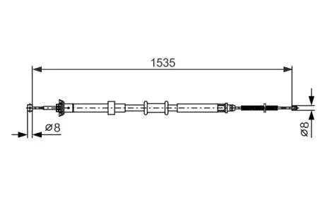 Трос ручного тормоза BOSCH 1987482394