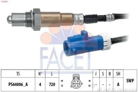 Датчик кислорода (лямбда-зонд) Ford Connect 1.6 EcoBoost 13-> (10.8297) FACET 108297
