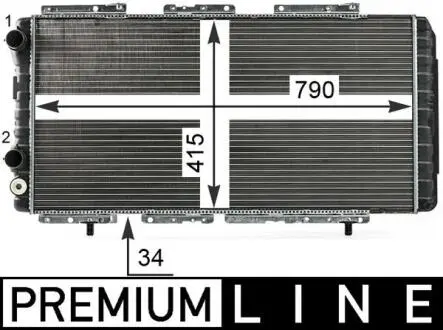 Радиатор охлаждения двигателя Ducato/Jumper 94-06 (Premium Line! OE) MAHLE KNECHT CR 33 000P (фото 1)