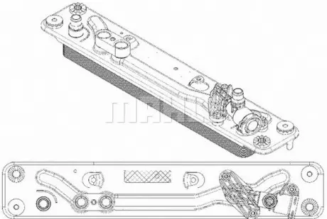 Радиатор масла АКПП E70/E71/E72 (Premium Line! OE) MAHLE KNECHT CLC 182 000P