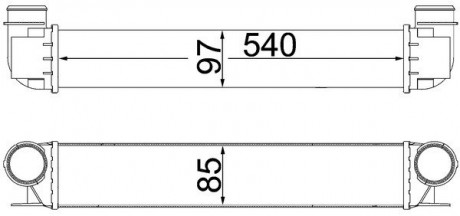 Радиатор интеркулера E39 520d/525d/530d 98-04 MAHLE KNECHT CI 338 000S