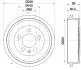 Тормозной барабан Fabia/Polo 1.0-2.0 99- HELLA 8DT355300-371 (фото 4)