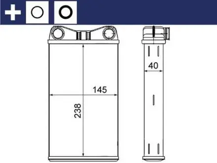 Радіатор пічки Audi A4 00-09 MAHLE KNECHT AH 7 000S