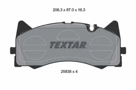 Комплект гальмівних колодок TEXTAR 2583801