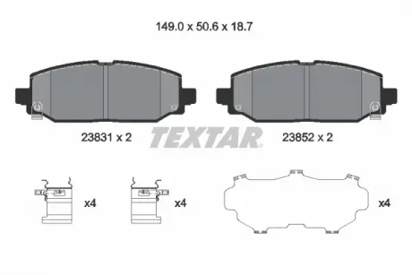 Комплект тормозных колодок TEXTAR 2383101