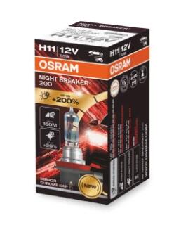 Лампа фарна H11 12V 55W PGJ19-2 NIGHT BREAKER (+200) 1шт. (вір-во) OSRAM 64211NB200