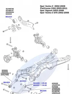 Сайлентблок рычага задней подвески наружный BELGUM PARTS BG1503