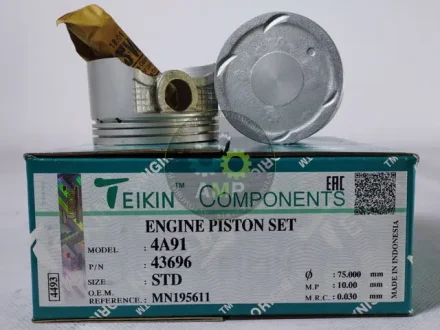 Поршень із пальцем 4A91 STD/75/1.2-0.8-2/18mm 4PC, TEIKIN 43696-STD
