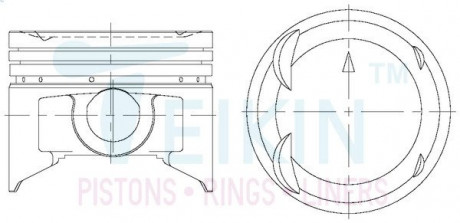 Поршень с пальцем 4G63DK, TEIKIN 43226-050