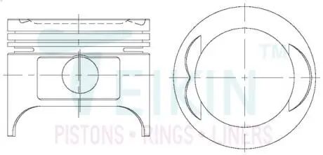 Поршень с пальцем FE, TEIKIN 42157-100