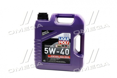 Моторное масло SAE 5W-40 SYNTHOIL HIGH TECH (API SM/CF;ACEA A3-04/B4-04, MB 229.3) 4л LIQUI MOLY 1915/2194