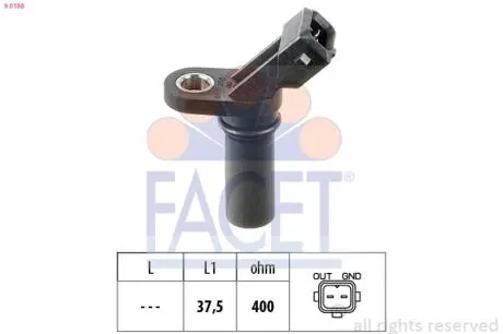 Датчик оборотов коленвала а Ford Transit 2.0-2.3 i 94-> FACET 9.0188