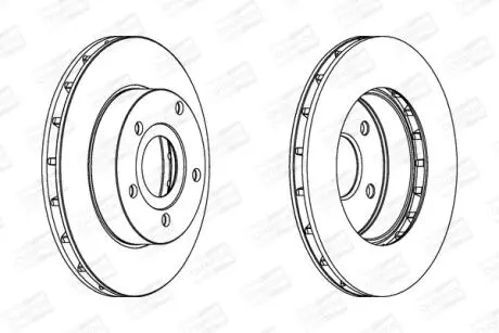 Диск тормозной передний (цена за 2шт.) Jeep Grand Cherokee (99-) CHAM CHAMPION 562147CH