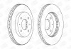 Диск тормозной передний (цена за 2шт.) Volvo S40, V40/Mitsubishi Carisma, Galant CHAMPION 561926CH (фото 2)