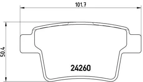 Тормозные колодки дисковые BREMBO P24 063 (фото 1)