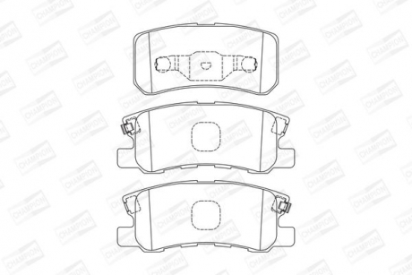 Колодки тормозные дисковые задние CHRYSLER SEBRING Convertible (JS) C CHAMPION 572498CH (фото 1)