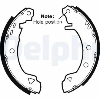 Тормозные колодки, барабанные Delphi LS1402