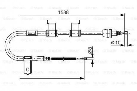 Трос остановочных тормозов BOSCH 1987482358 (фото 1)