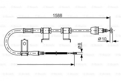 Трос остановочных тормозов BOSCH 1987482359 (фото 1)