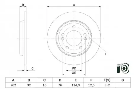 Тормозной диск BOSCH 0 986 479 G29