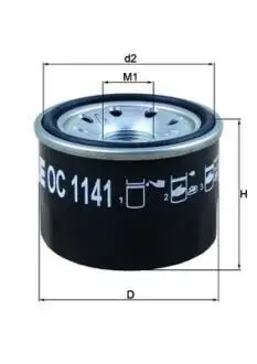Фильтр масла MAHLE KNECHT OC1141