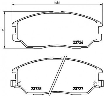 Тормозные колодки дисковые BREMBO P30 028 (фото 1)