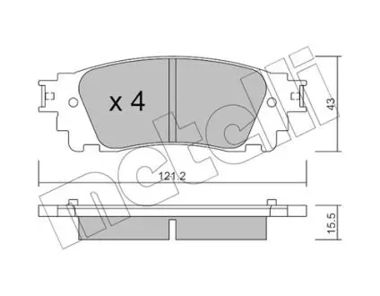 Комплект тормозных колодок (дисковых).) Metelli 22-1041-0 (фото 1)