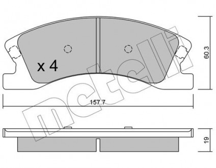 Комплект тормозных колодок (дисковых).) Metelli 22-0626-0 (фото 1)