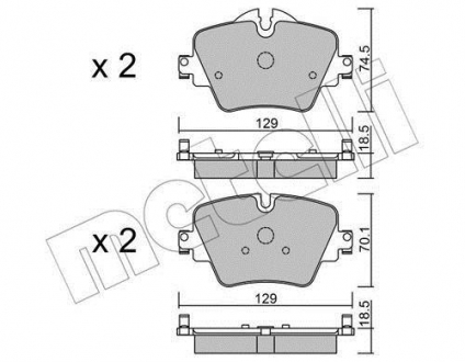 Комплект тормозных колодок (дисковых).) Metelli 22-1037-0 (фото 1)