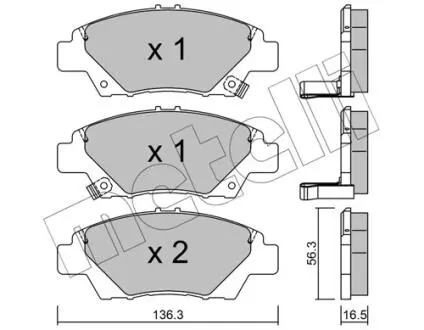 Комплект тормозных колодок (дисковых).) Metelli 22-0865-0