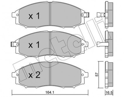 Комплект тормозных колодок (дисковых).) Metelli 22-0611-0 (фото 1)