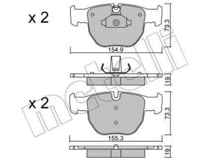 Комплект тормозных колодок (дисковых).) Metelli 22-0598-0