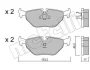 Комплект гальмівних колодок (дискових) Metelli 22-0125-0 (фото 2)