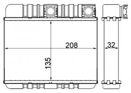 Радіатор пічки E46/X3(E83) 2.0D-3.0D 98-11 MAHLE KNECHT AH 87 000S