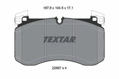 Комплект тормозных колодок TEXTAR 2269701