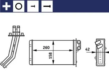 Радиатор печки MAHLE KNECHT AH 156 000S