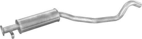 Глушитель алюм. сталь, средн. часть Opel Vectra 2.0/2.5 kat 88-95 POLMOSTROW 17.272 (фото 1)