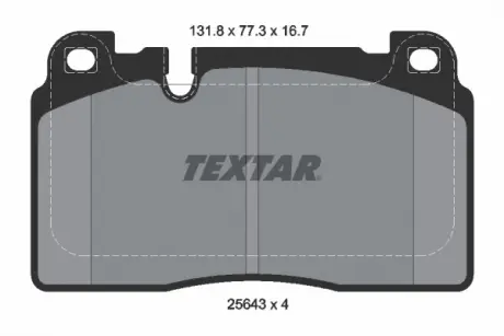 Тормозные колодки дисковые TEXTAR 2564305