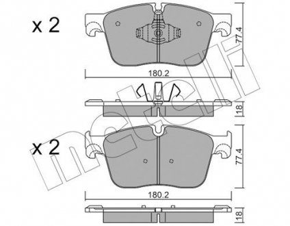 Комплект тормозных колодок Metelli 22-1124-0 (фото 1)